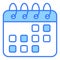 calendar Finance Related Vector Line Icon. Editable Stroke Pixel Perfect