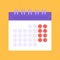 Calendar flat vector icon.