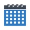 Calendar glyphs color vector icon