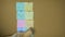 Calendar. Hands pining sticky notes with months and seasons on pin board funny animation