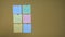 Calendar. Hands pining sticky notes on pin board funny animation