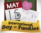 Calendar, Heart and Drawing to Celebrate International Day of Families, Vector Illustration