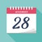 Calendar icon. Calendar Date - November 28. Planning. Time management