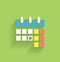 Calendar icon modern flat design