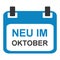 Calendar icon: New in October german