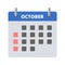 Calendar icon October