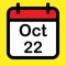 Calendar icon twenty second October