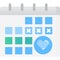 Calendar icon vector with date event schedule