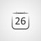 Calendar Isolated Flat Web Mobile Icon / Vector / Sign