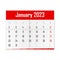 Calendar January 2023