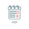 Calendar line icon. Vector logo for event organization agency. Linear illustration of date reminder