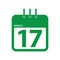 calendar marked on saint patrick's day. Vector illustration decorative background design