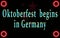 calendar of month, Oktoberfest begins in Germany. holidays of September, on black background