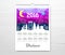 Calendar new year travel thailand with silhouette landmark