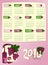 Calendar of next year with grapes and wine