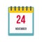 Calendar november 24 icon