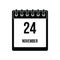 Calendar november 24 icon