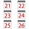 Calendar Number Vector Icons Set