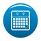 Calendar office icon blue vector