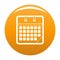 Calendar office icon orange