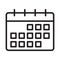 Calendar, party, schedule,timetable fully editable vector icons