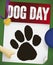 Calendar with Paw Silhouette, Toys and Collar for Dog Day, Vector Illustration