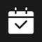 Calendar pixel dark mode glyph ui icon