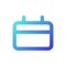 Calendar pixel perfect gradient linear ui icon