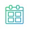 Calendar pixel perfect gradient linear vector icon