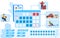 Calendar plan vector illustration, cartoon flat month time management in personal organizer planner infographic