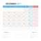 Calendar Planner for December 2017 Vector Design Template Stationary.