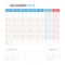 Calendar Planner for December 2018 Vector Design Template Stationary.