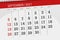 Calendar planner for the month september 2021, deadline day