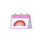 Calendar, rainbow, pride day icon. Element of color world pride day icon. Premium quality graphic design icon. Signs and symbols