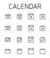 Calendar related vector icon set.