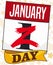 Calendar, Ribbon and Letter in Brushstrokes for Z Day Celebration, Vector Illustration
