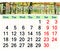 Calendar for September 2017 with autumnal park