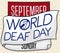 Calendar with Sign Covering it for World Deaf Day Celebration, Vector Illustration