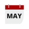 Calendar sign icon. May month symbol.