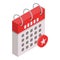 Calendar star day icon, isometric style