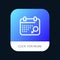 Calendar, Symbol, Plan Mobile App Button. Android and IOS Line Version