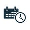 Calendar time clock icon