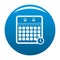 Calendar time icon blue vector