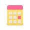 Calendar time management date marker planner accuracy important meeting reminder 3d icon vector