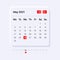 Calendar widget template. UI, UX, GUI layout for mobile and web application. Neumorphism concept design