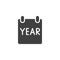 Calendar year page vector icon