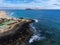 Caleta del bajo, corralejo grandes playas white sandy beach with blue water near Corralejo touristic town on north of