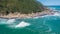 Caleta Pellines, Constitucion, Maule, Chile, horizontal drone aerial photo, sea, beach, surf spot