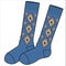 CALF LENGTH AZTEC PATTERN SOCKS