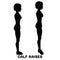 Calf raises. Sport exersice. Silhouettes of woman doing exercise. Workout, training